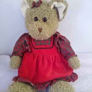 Christopher & Holly Christmas Teddy Bear, 15"